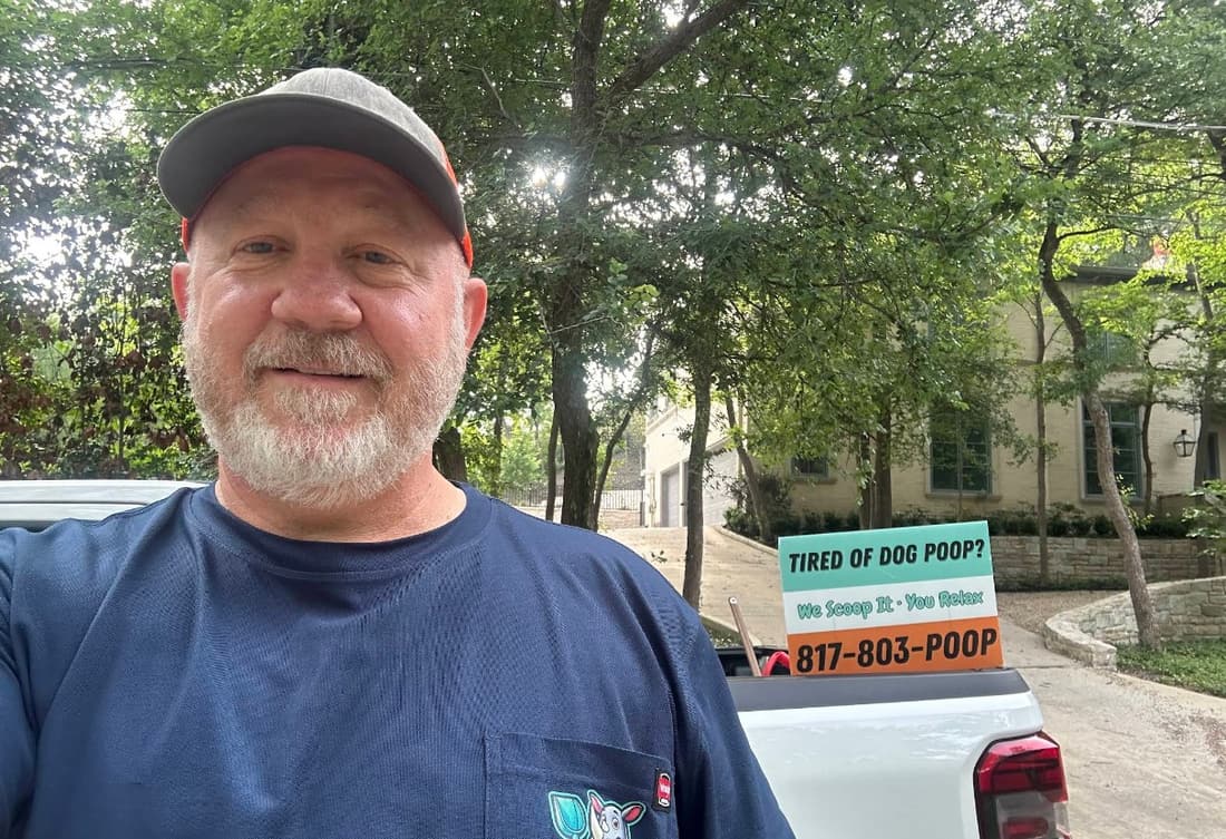 Rhino Scoop dog waste removal service in a clean Trophy Club, Texas backyard
